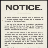 Armistice notice