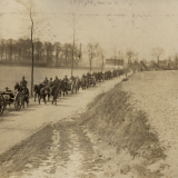 Artillery on the march on the Western Front