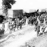Troops on the Amiens-Albert road September 1916