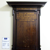 Auckland NZ railways roll of honour board