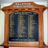 Balfour school Roll of Honour board