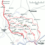 Map showing daily gains during Battle of the Somme