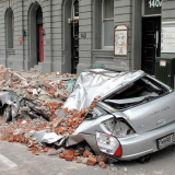 Car crushed in September 2010 Canterbury earthquake