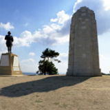 Memorials on Chunuk Bair panorama, Gallipoli