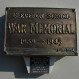 Clevedon School war memorial plaque