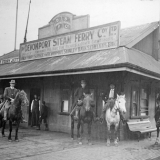 Devonport Ferry terminal during 1913 strike