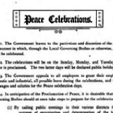 Government peace celebrations booklet