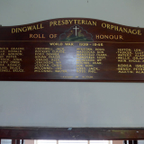 Dingwall Orphanage roll of honour