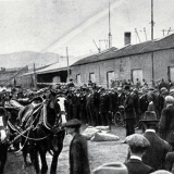 Dunedin wharf during the 1913 strike