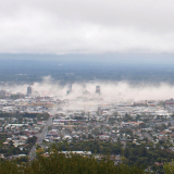 Dust clouds above Christchurch