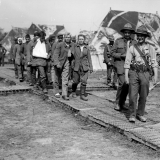 German prisoners arrive at hospital