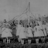 Peace celebration maypole dance