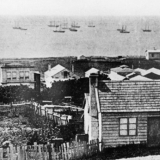 Oamaru Harbour, 1874