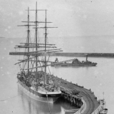 Sumpter Wharf, Oamaru, in the 1890s