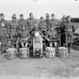 Auckland regimental pipe band in France, 1918