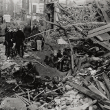 After a German air raid on London, 1940