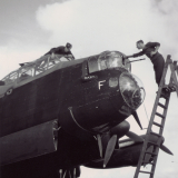 Lancaster bomber between sorties