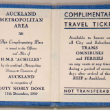 <em>Achilles</em> complimentary travel ticket