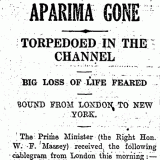 Report on the loss of the <em>Aparima</em>