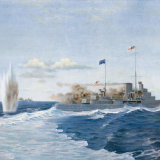 HMS <em>Achilles</em> during the Battle of the River Plate