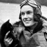 Jean Batten and Buddy the cat