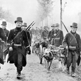 Belgian soldiers on the march