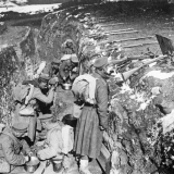 Bulgarian soldiers at the front