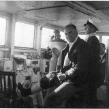 Captain Parry on bridge of the <em>Achilles</em>