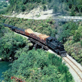 Train on Chasm Creek bridge, 1968