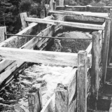 Wooden flume at Charming Creek