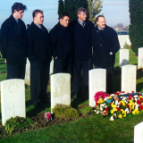 All Blacks visiting Dave Gallaher's grave