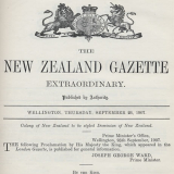 Dominion status Gazette notice, 1907