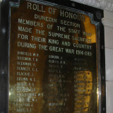 Dunedin NZ railways roll of honour board