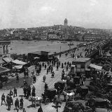 Galata Bridge in Constantinople