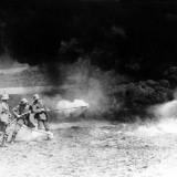 Flamethrower in action