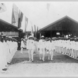 Governor General Fergusson inspects Cook Islands troops
