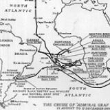 Route of the <em>Admiral Graf Spee</em>, August-December 1939
