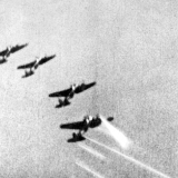 German bombers under attack