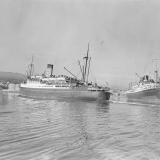 The <em>Hinemoa</em> in Wellington Harbour, 1951
