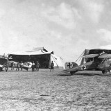 German airfield at Huj