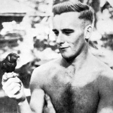 Private Hunt, the parakeet mascot