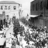 Indian lancers enter Haifa
