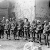 Inspecting gas masks in 1918