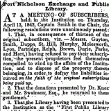 Port Nicholson Exchange and Public Library meeting