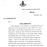 Letter to local bodies about changes to peace celebrations