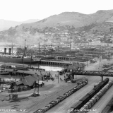 Lyttelton wharves, around 1910
