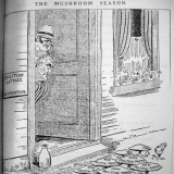 Mushroom season cartoon, 1933