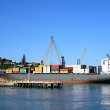 Container cranes at Port of Napier