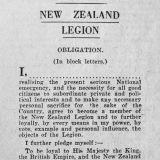 New Zealand Legion obligation form
