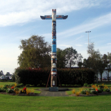 Totem pole memorial to Operation Deep Freeze